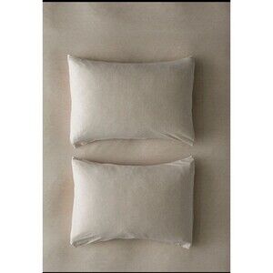 UO Home Oatmeal Colored T-Shirt Jersey Pillow Case Set - NWT